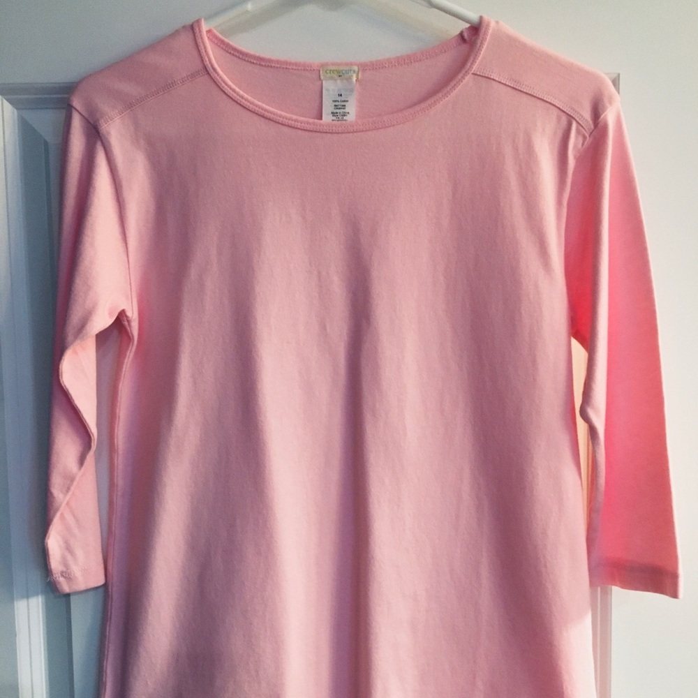NWOT J Crew Crewcuts Girls Pink Shirt
